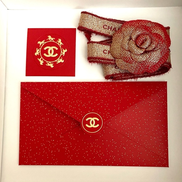 Chanel Red Envelope, Sticker, Ribbon & Camellia - Picture 5 of 5